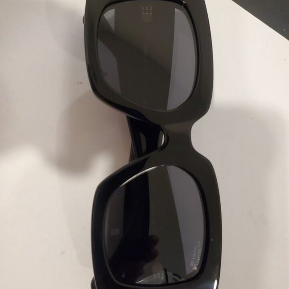 Chanel CH5480H c 622/T8 Black Frame w Glass Pearls / Gray Polarized Sunglasses